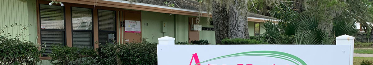 Image shows the exterior of Aza Health in Hastings at 201 West Lattin Street, Hastings, Florida.