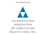 Aza health is accredited by the Accreditation Association for Ambulatory Care. This image depictss the association's logo.