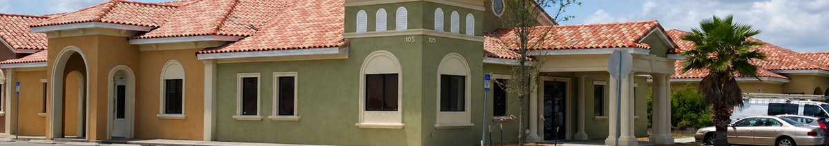 Image shows the exterior of the Aza Health St Augustine location at 105 Whitehall Drive, Suite 109, St Augustine, Florida, 32086.