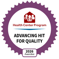 Health Center Program 2025 seal for Advancing Hit For Quality